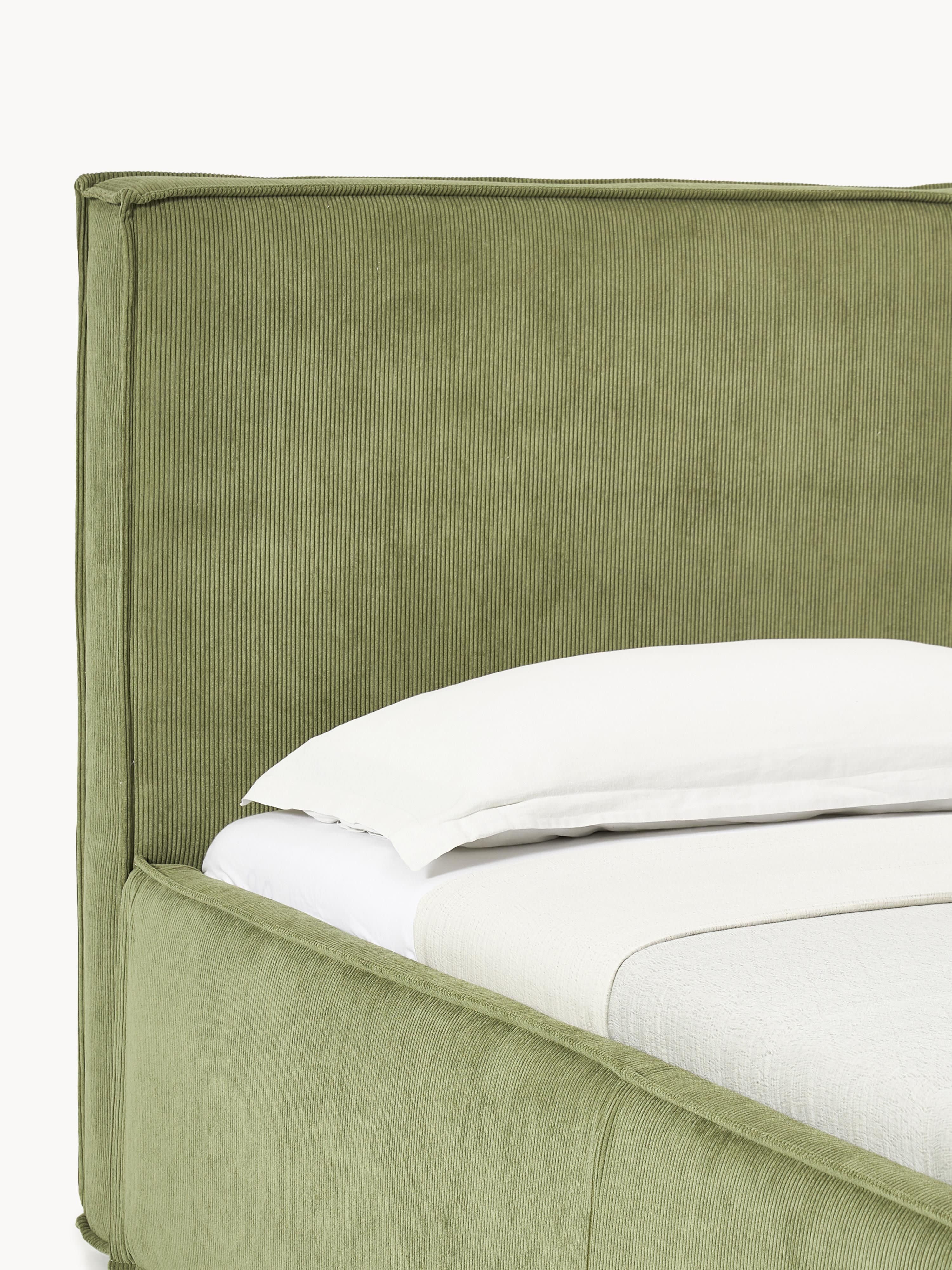 Corduroy eenpersoonsbed Dream met opbergruimte