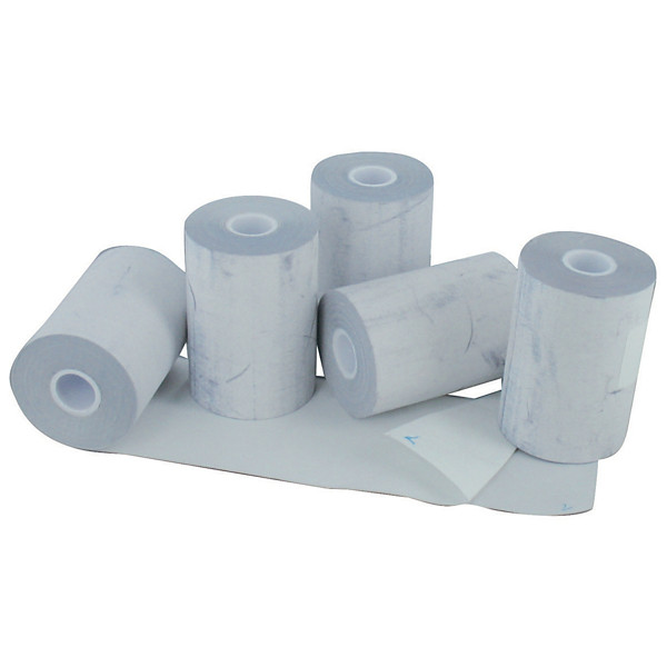 5 x 2 bobines papier autocopiant tickets de carte bancaire l. 57 mm x L. 10 m, 2 plis
