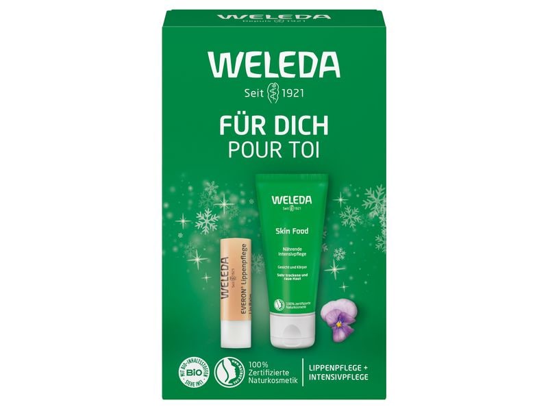 WELEDA Geschenkset Für dich 1 x Intensivpflege 30 ml & 1 x Geschenkbox mit Lippenpflege Stift und nährender Intensivpflege