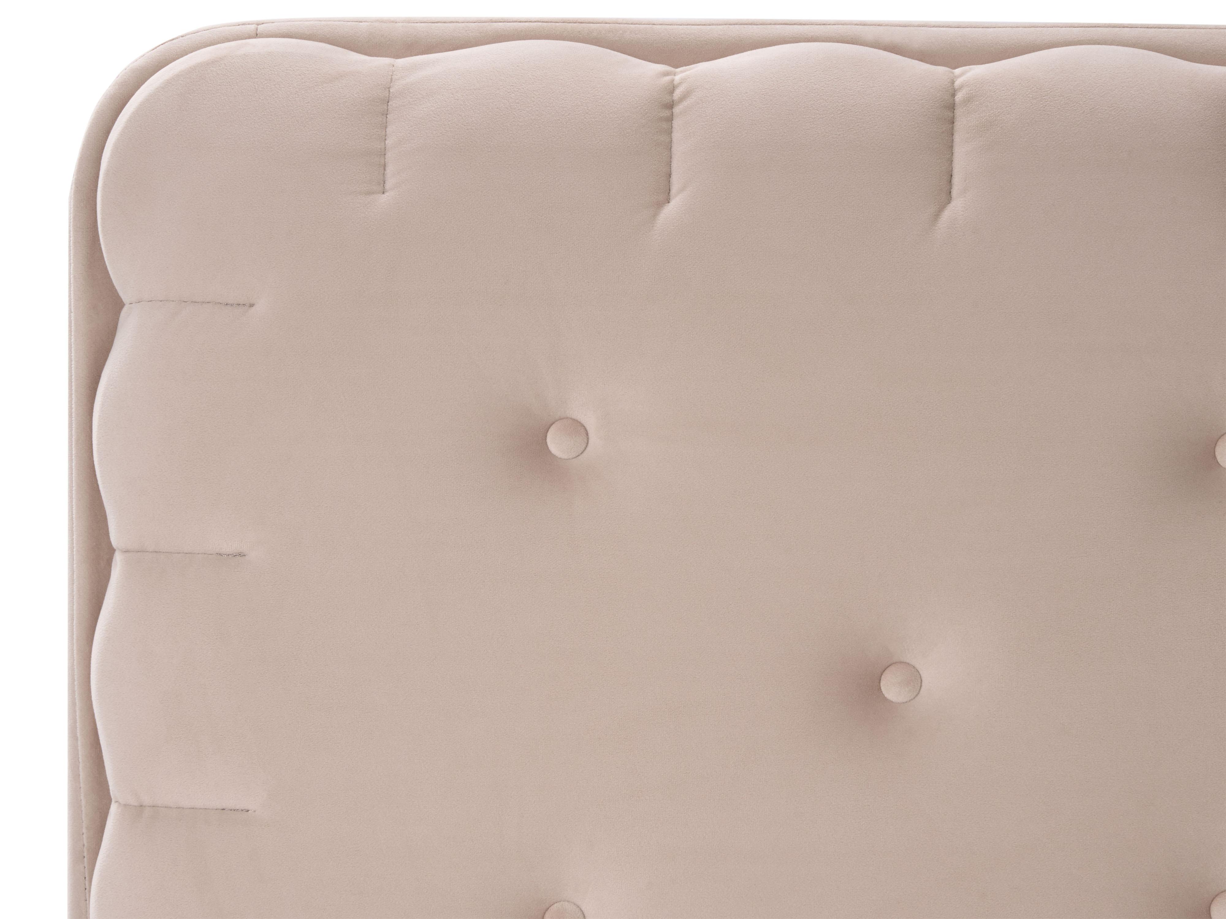 Bed Fluweel CORSAINT 90 x 200 cm Beige