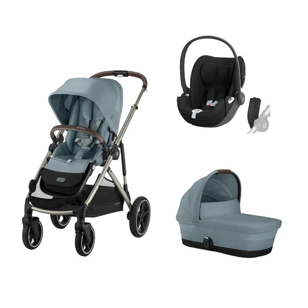 Poussette TRIO Gazelle S TPE Nacelle Stormy Blue + Cloud T Sepia Black - CYBEX
