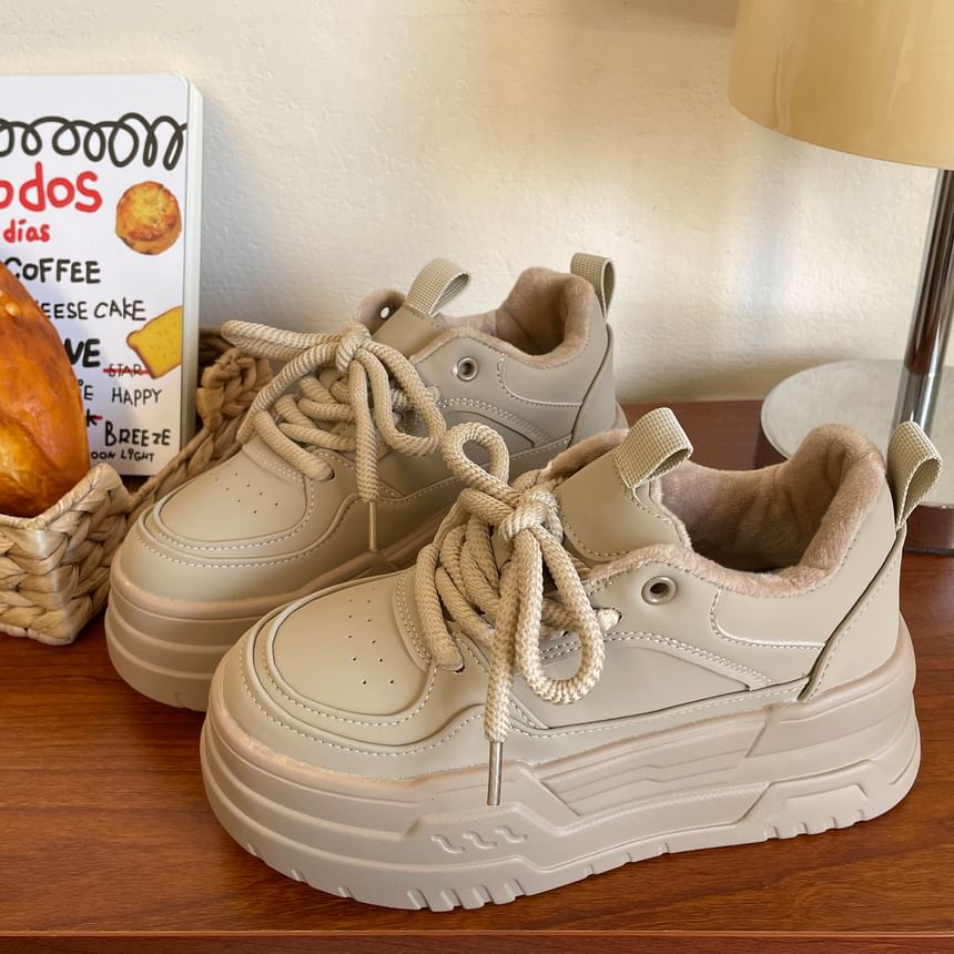 Asterisk - Effen platform sneakers