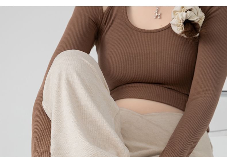 Empressa - Zwangerschapsbroek met hoge taille en wijde pijpen
