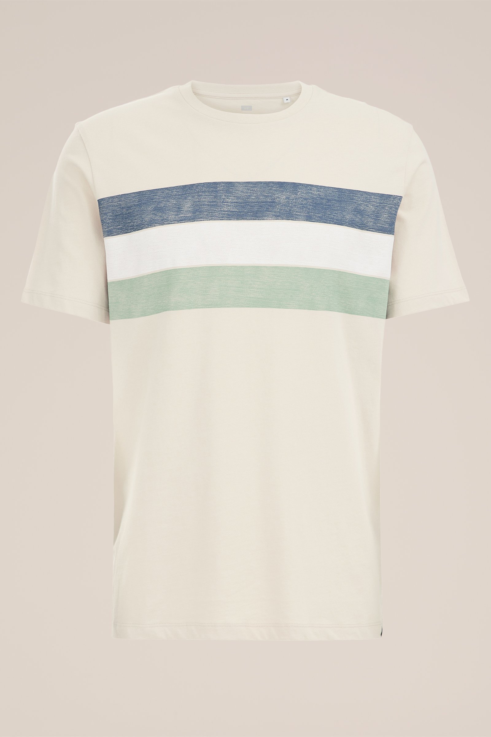 T-shirt met opdruk WE Fashion Beige