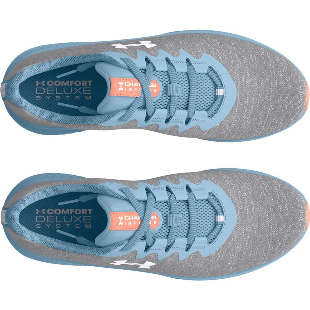 Under Armour CHARGED IMPULSE 3 KNIT - Chaussures running Femme gris