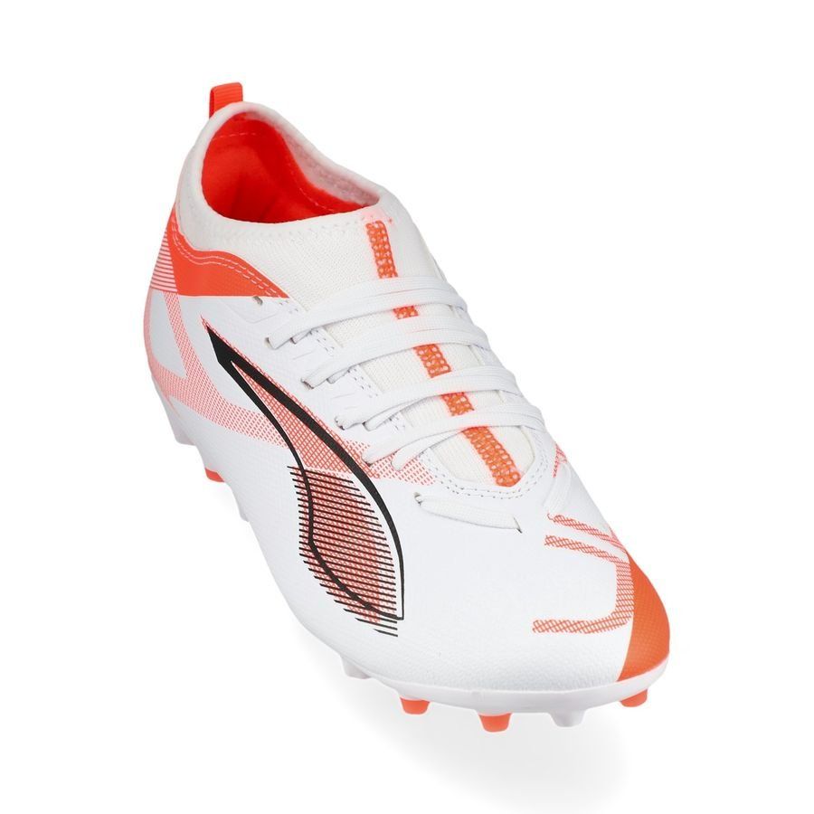 PUMA Ultra 5 Match MG Unlimited - Blanc/Noir/Glowing Red Enfant
