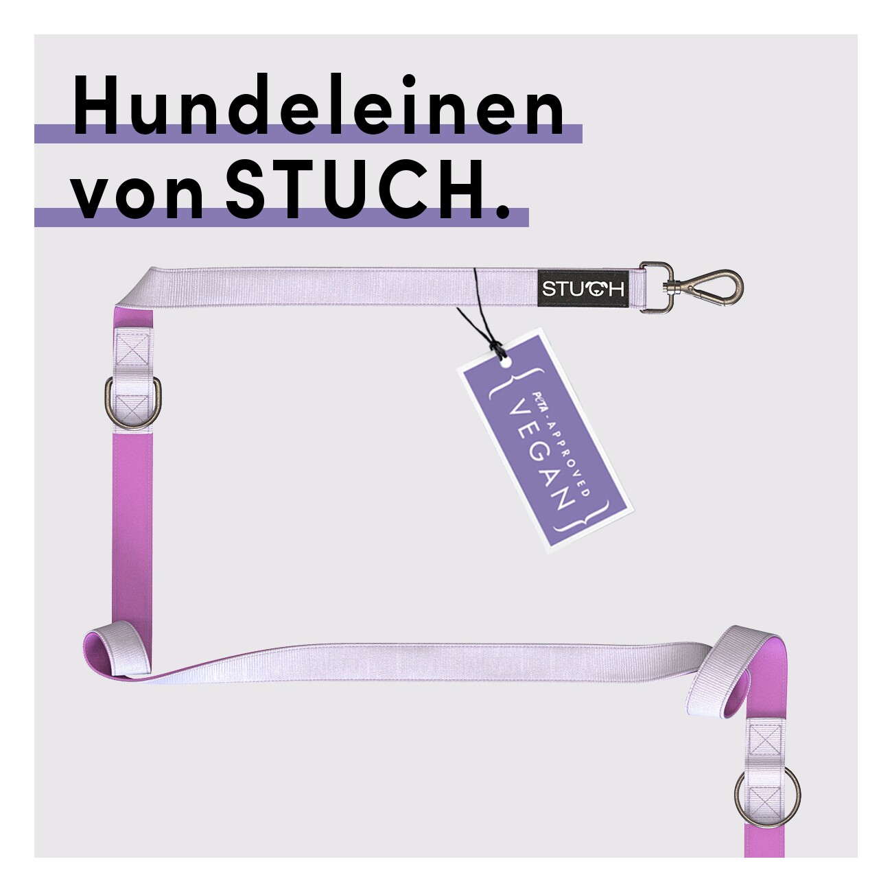 STUCH Hundeleine Führleine Flieder S