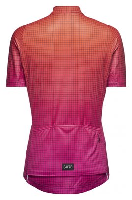 Maillot Manches Courtes Femme Gore Wear Grid Fade Rose Orange