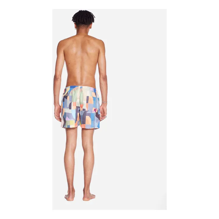 Olow Short de Bain Abstract Fibres Recyclées | Bleu