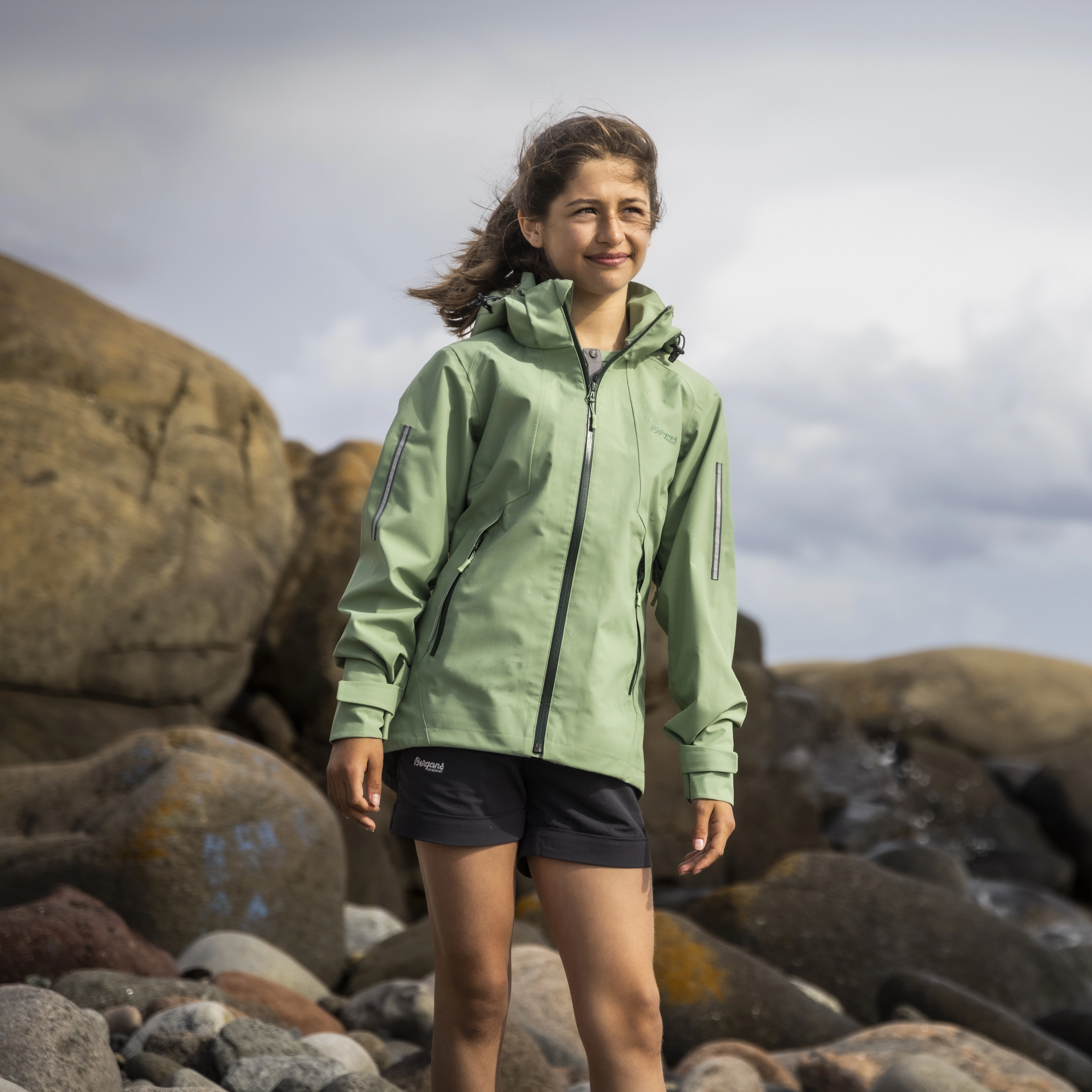 Sjoa 3L Youth Girl Jacket Jade Green