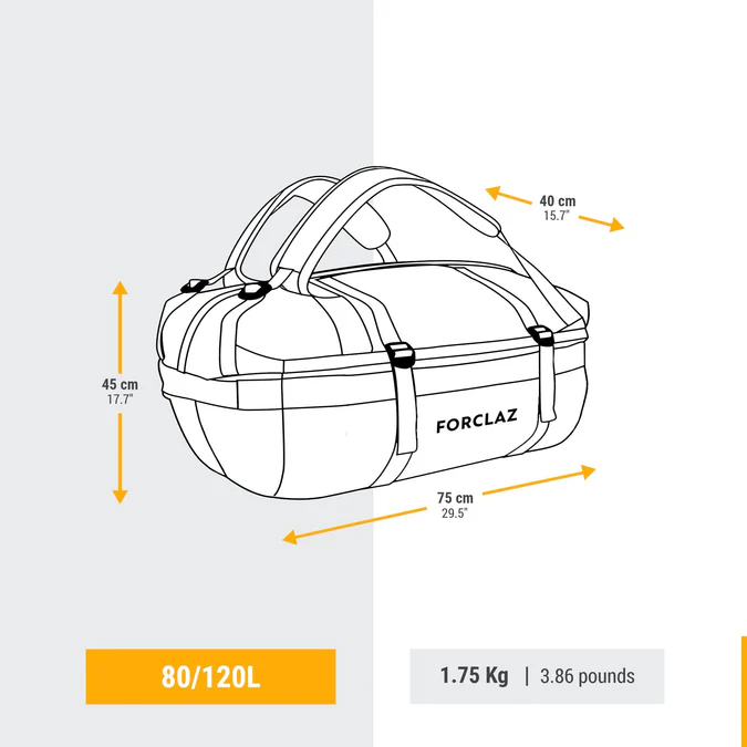Decathlon Forclaz - Bolsa de viagem Forclaz 500 Extend 80-120 L