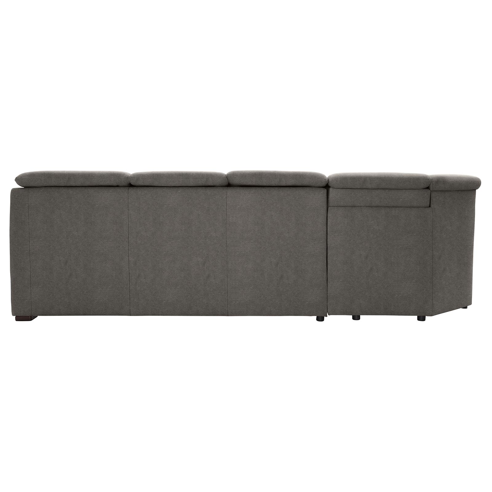polsterpower Ecksofa - Belle grey - Basismodell - Ottomane links