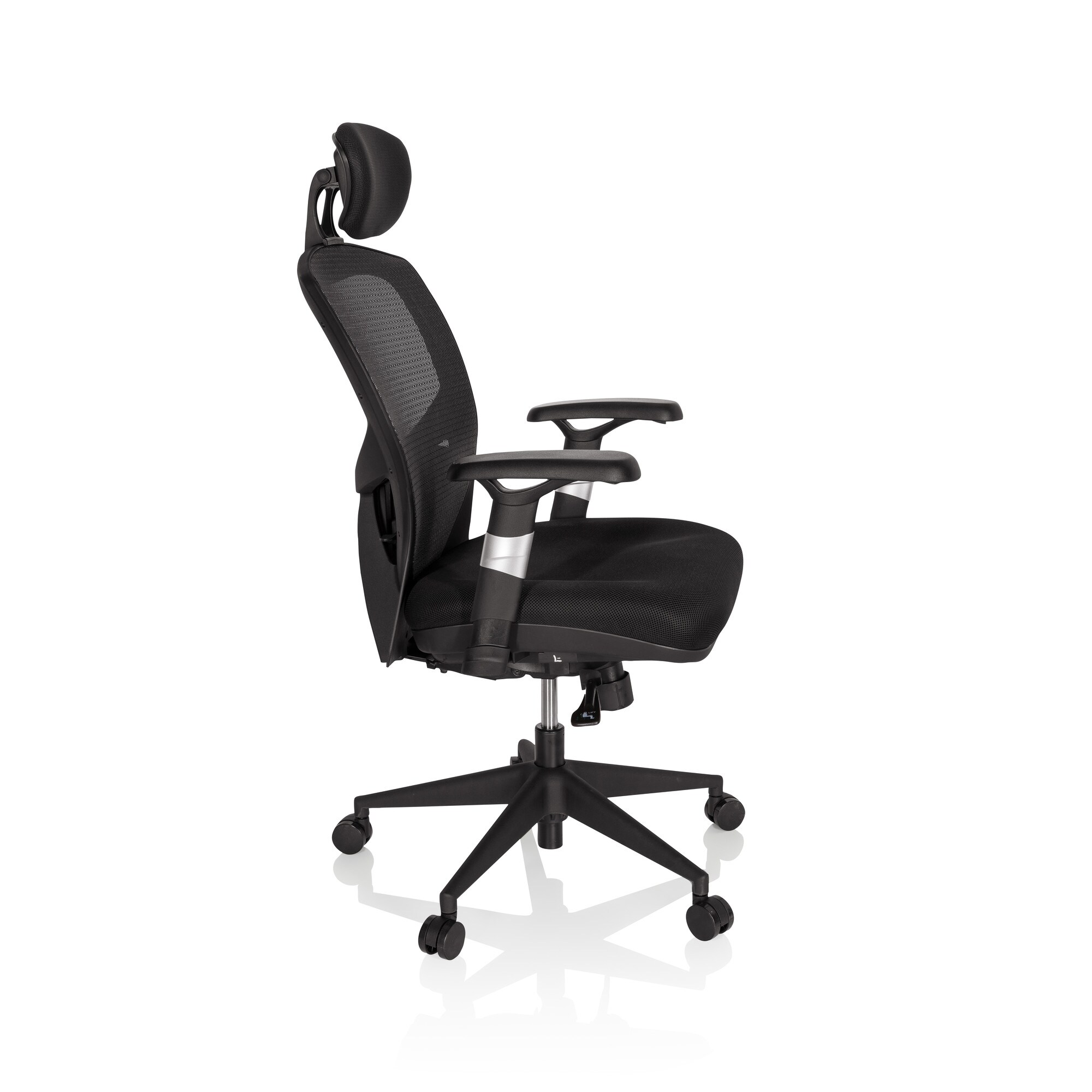 High End Bürostuhl VENUS BASE Stoff/Netzstoff mit Armlehnen hjh OFFICE