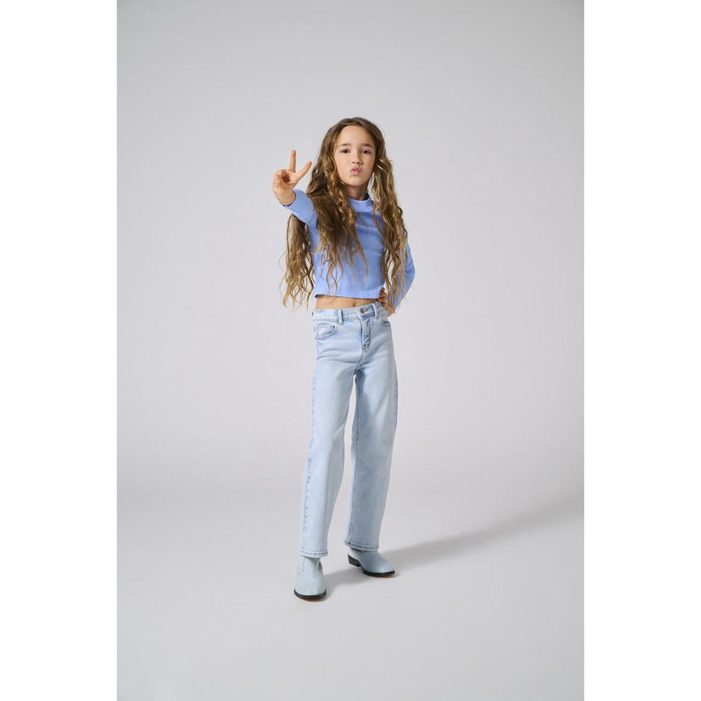 Køb kids ONLY Light Blue Denim Juicy Life Wide Leg Denim Jeans Noos