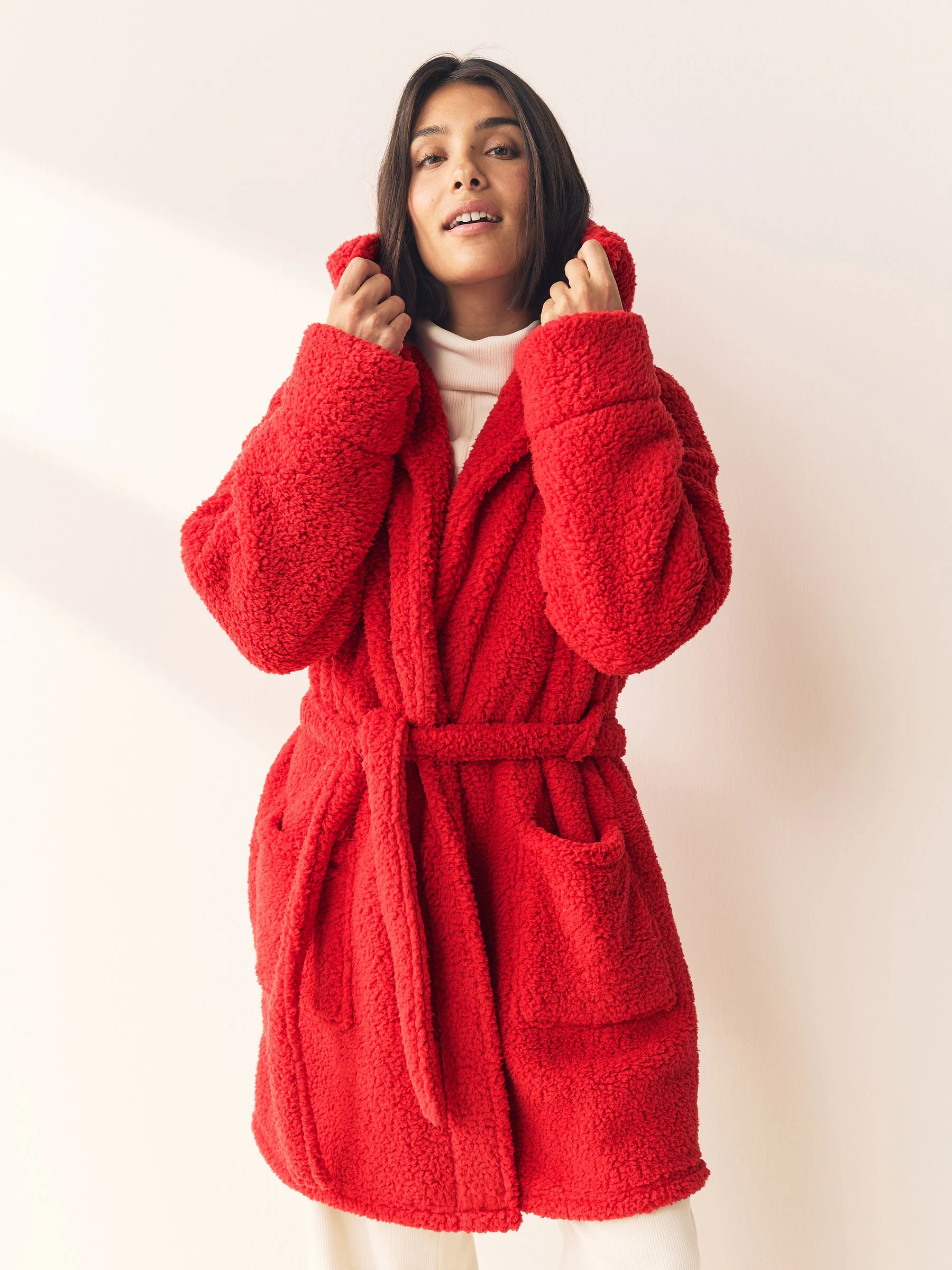 Rood - Teddy badjas