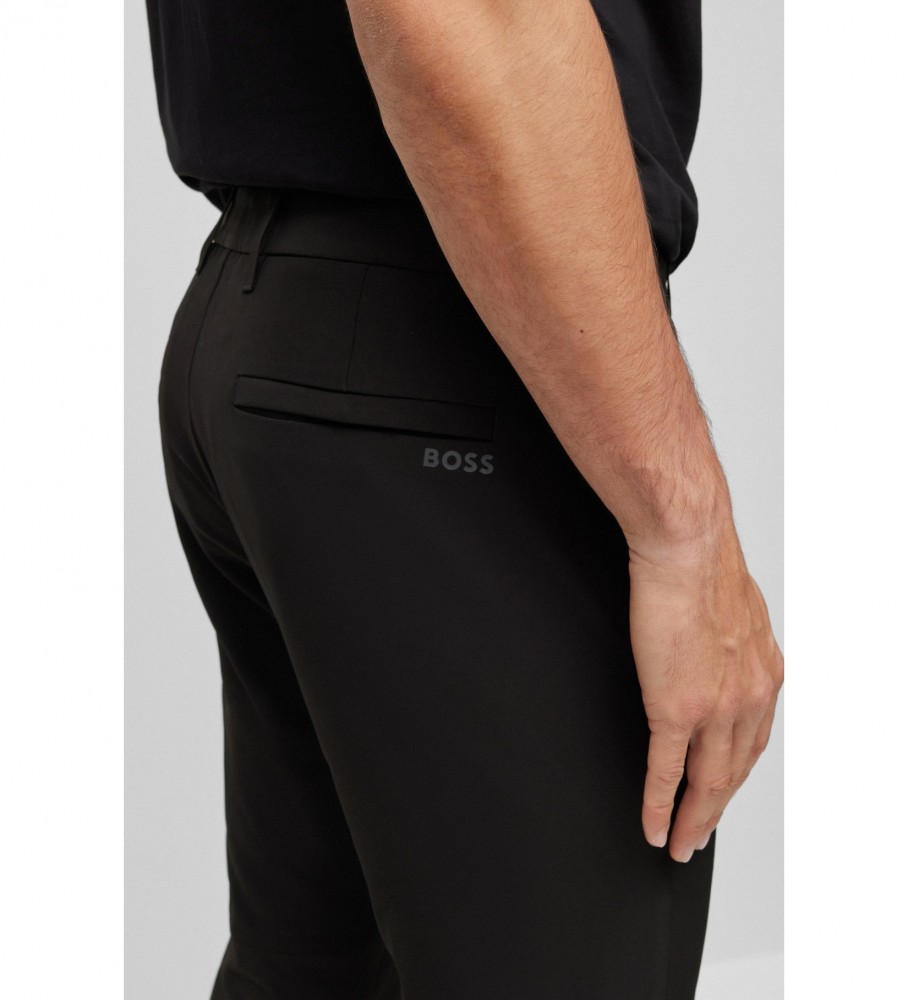 Calça chino slim BOSS Commuter, preta