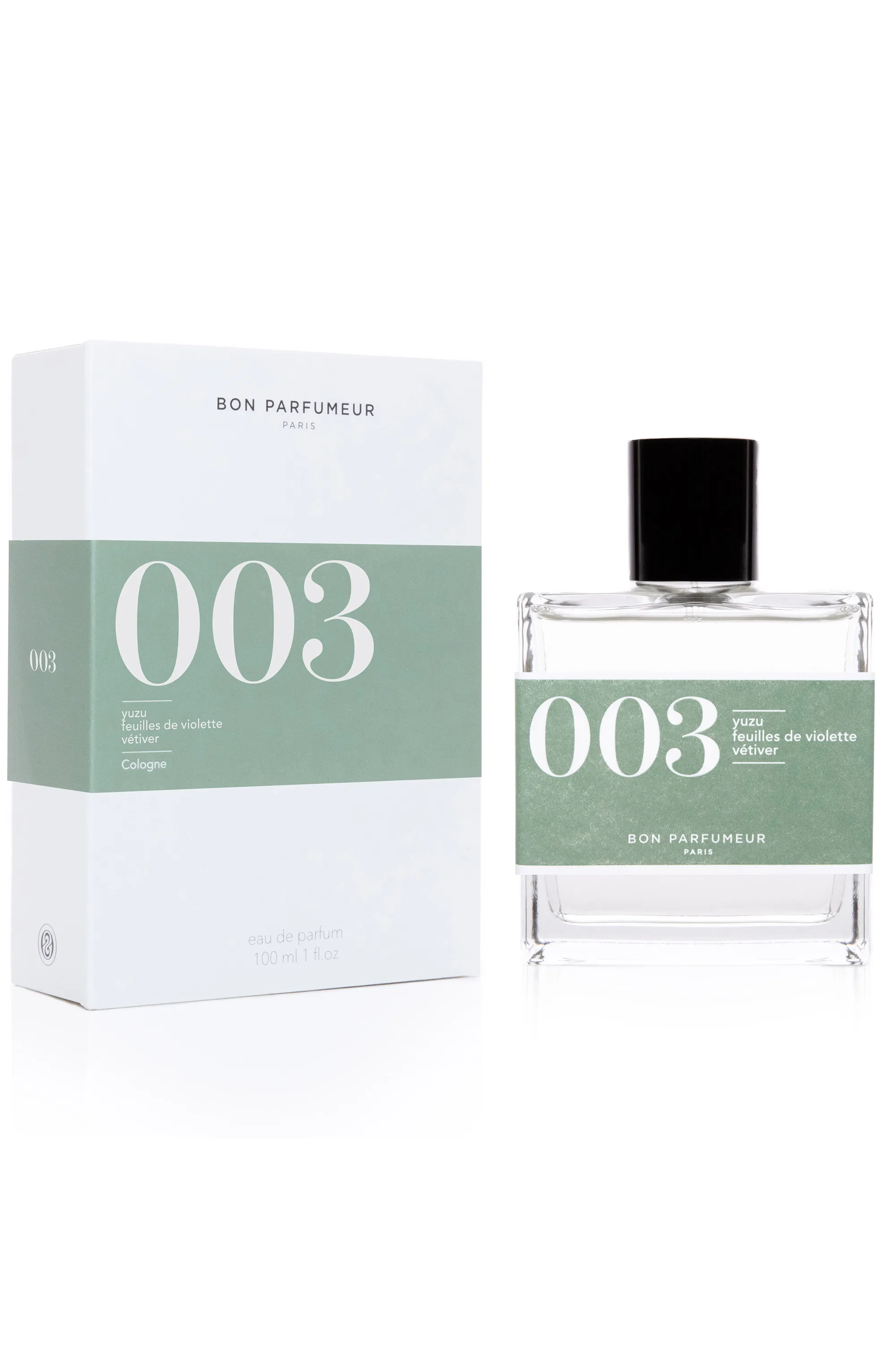Bon Parfumeur Paris 003 Yuzu feuille de violette vétiver Eau de Cologne-100 ml