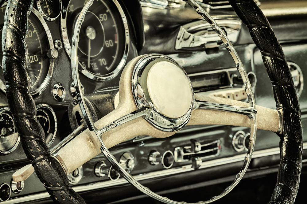 Akustikbild OLDTIMER LENKRAD 80x120cm, 7kg