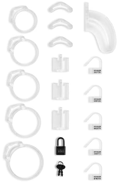 Lockdown Chastity Cage Clear Large Kyskhetsbur