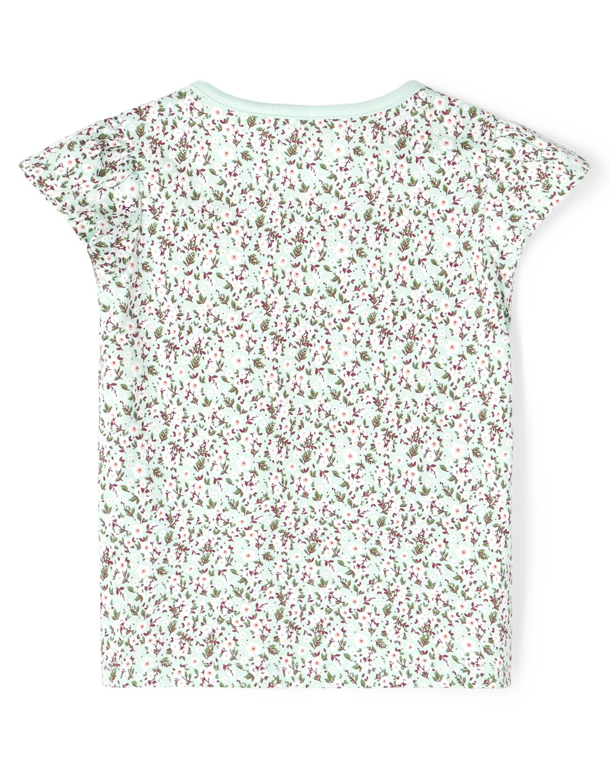 T-Shirt NMFVILENE BLOSSOM in glacier