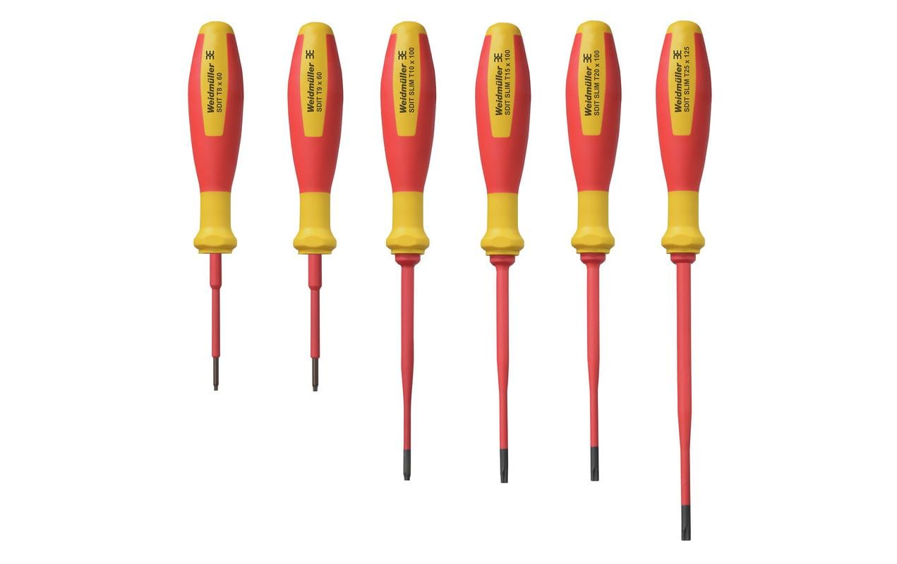 Schraubenzieher-Set VDE SlimLine SDI T8/T9/T10/T15/T20/T25Schraubenzieher-Satz
