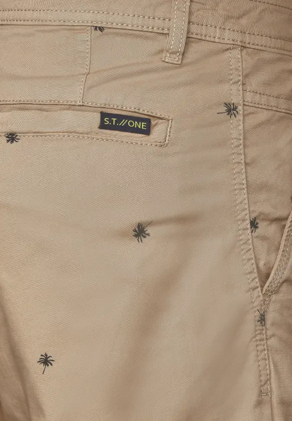 Regular Fit Chinoshorts - dark sand brown