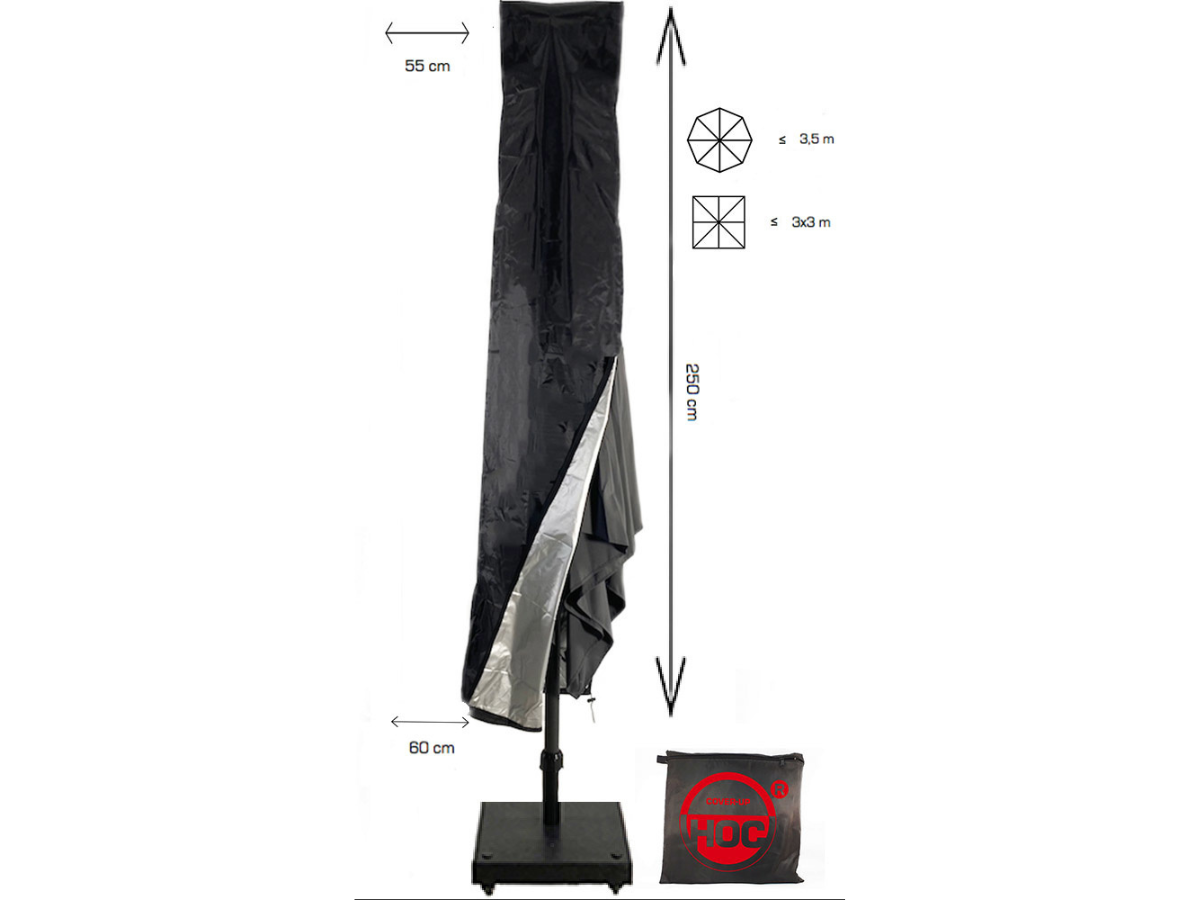 CUHOC Red Label 250 x 55 x 60 cm parasolhoes