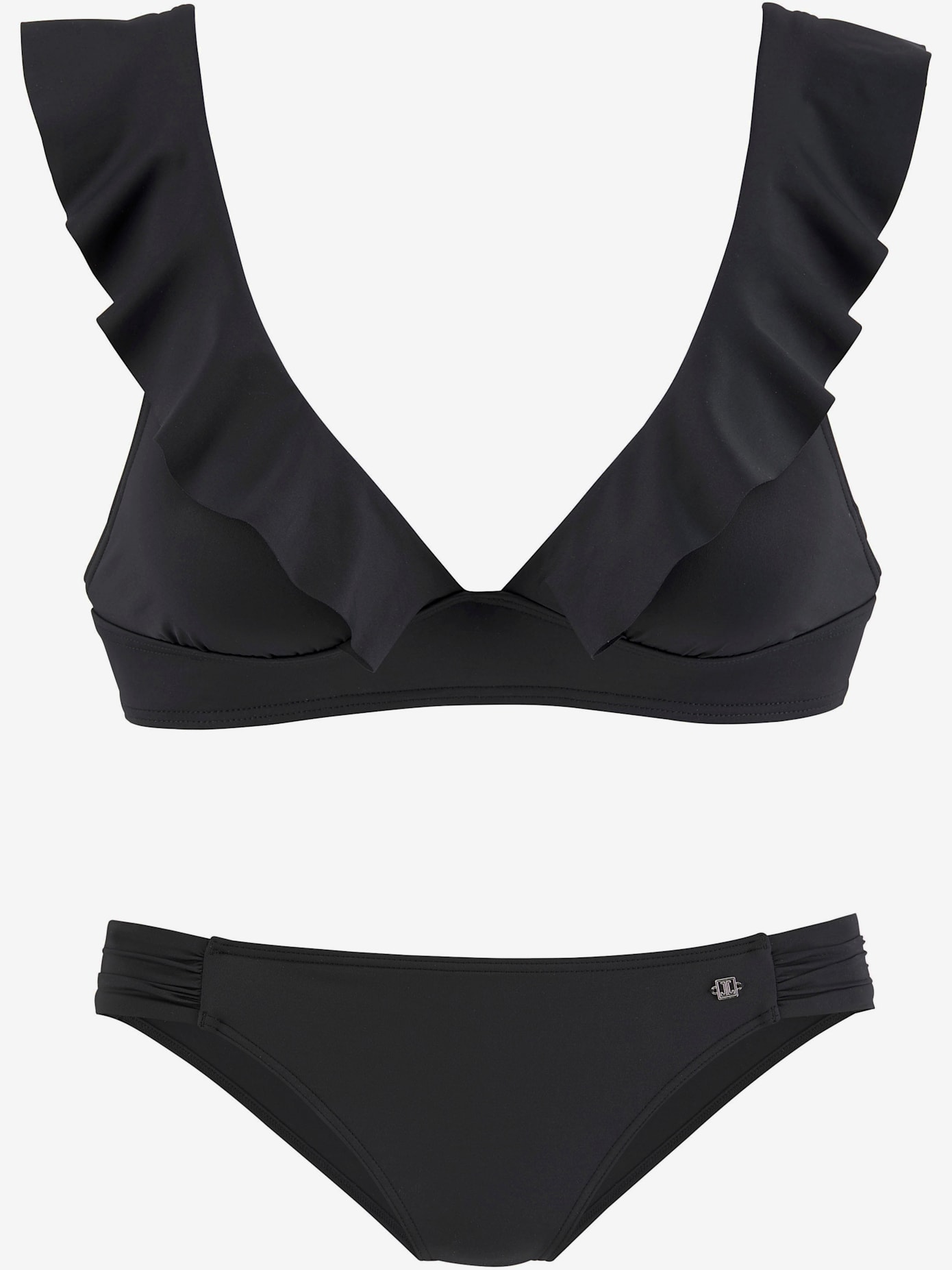 Bikini triangle bord à volants élégant