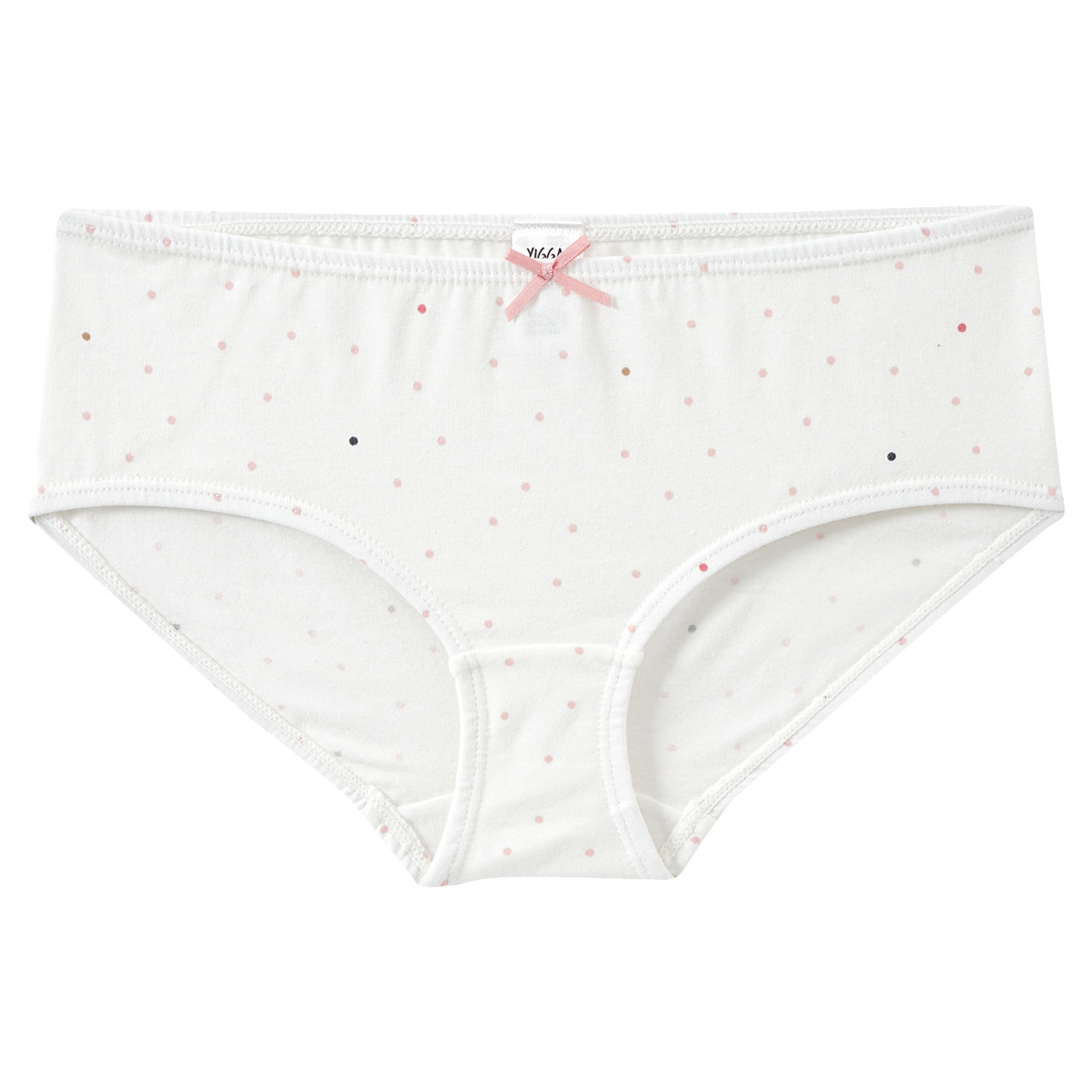Yigga 3 Mädchen Pantys mit Punkten weiss / dunkelgrau / rosa