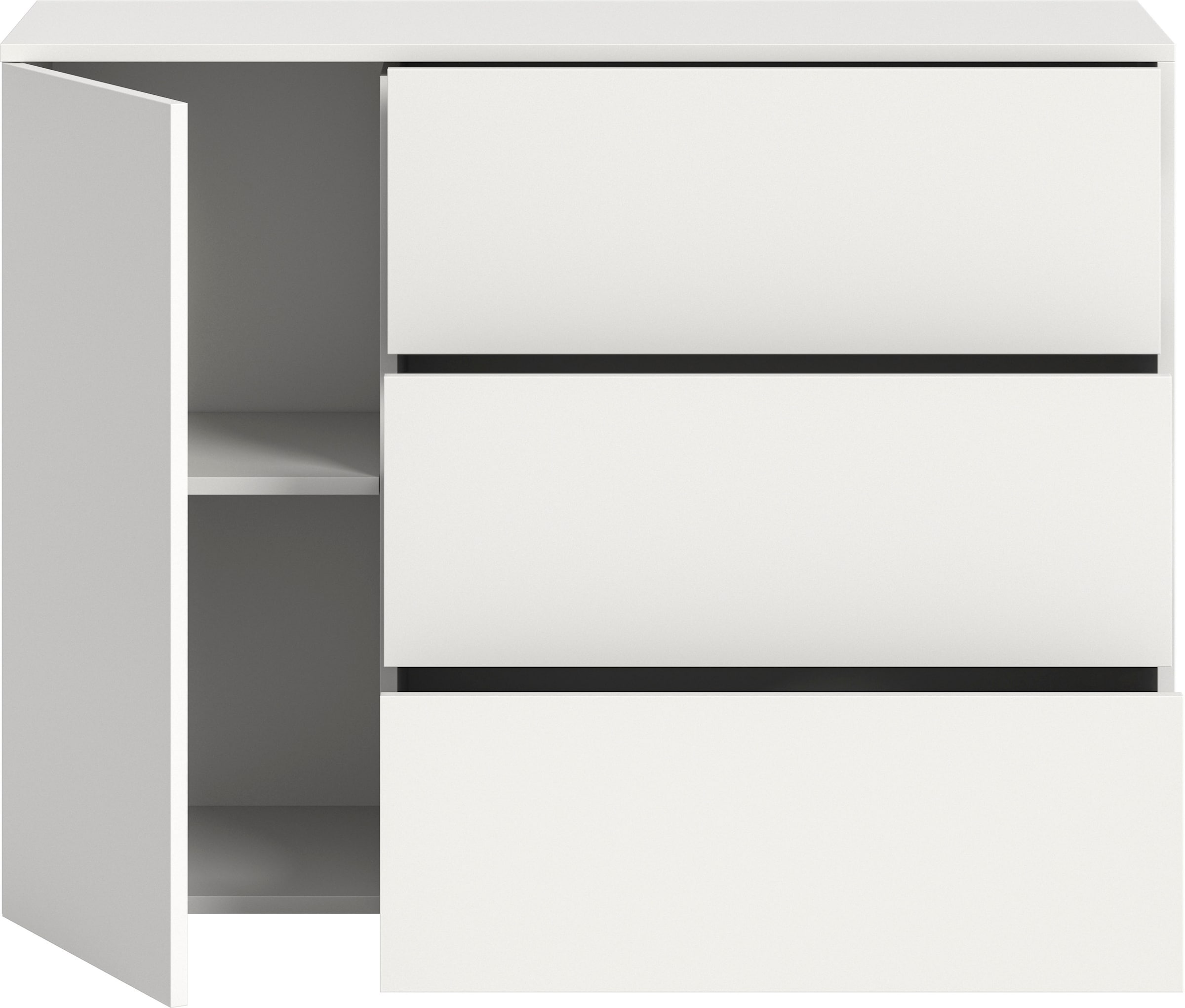 INOSIGN Sideboard »Zolder, Breite 105 cm, push-to-open, 1 Tür, 3 Schubkästen« Anrichte, Kommode, Schrank