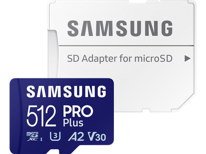Samsung microSDXC-Karte Pro Plus 512 GB Speicherkarte mit 512 GB Speicherkapazität