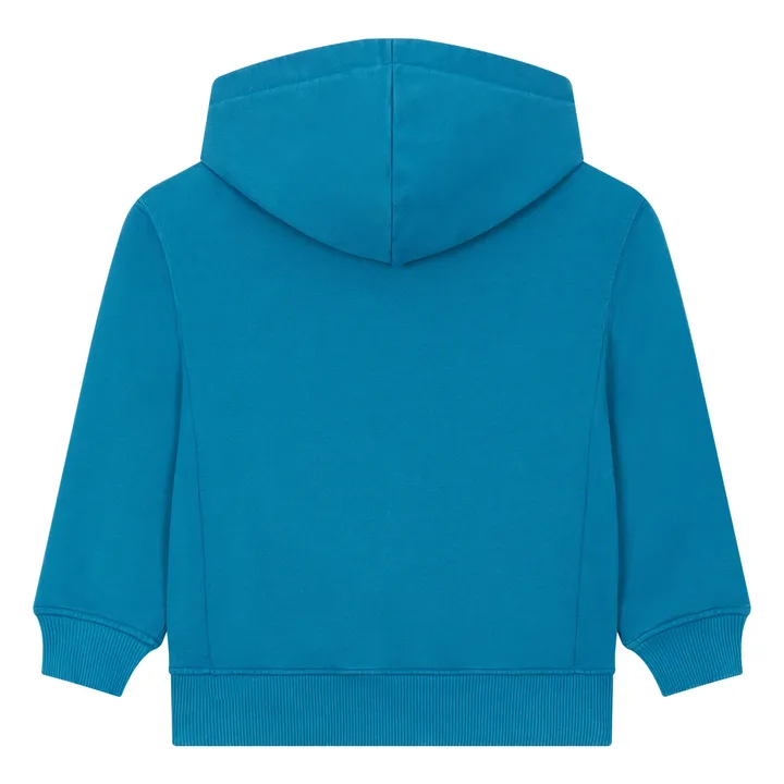 SMALLABLE BASICS Sweat A Capuche Garçon Coton Bio | Bleu azur