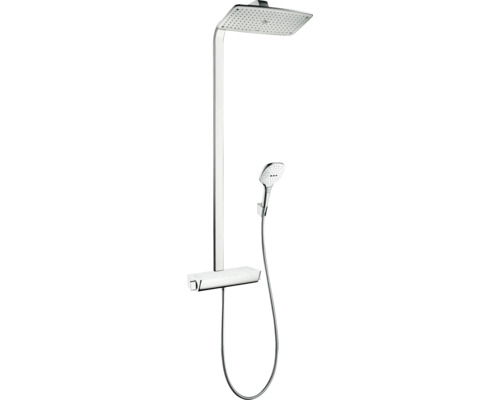 Douchekolom incl. thermostaat hansgrohe Raindance E Showerpipe 360 1jet chroom/wit 27112400