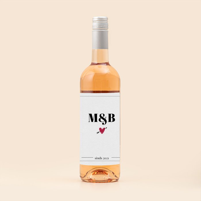Condado Real | Tempranillo Rosado | Love met eigen tekst | 750 ml