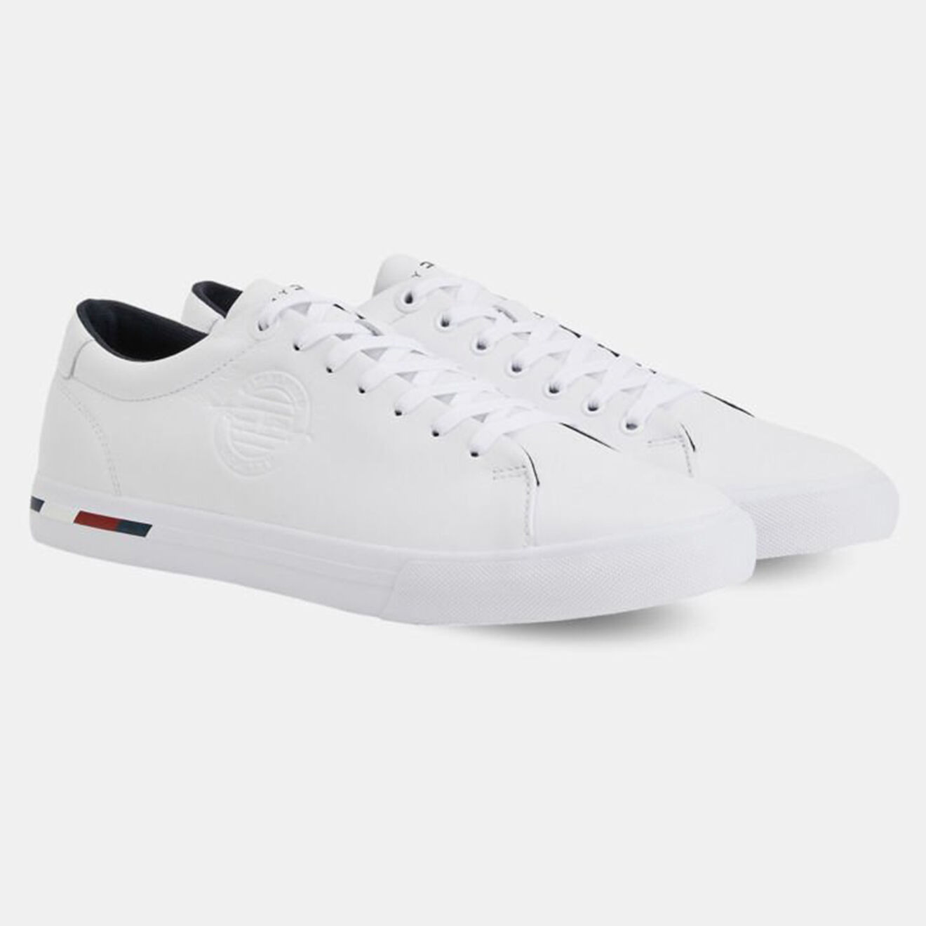 Tommy Hilfiger Baskets en Cuir Corporate Logo blanches