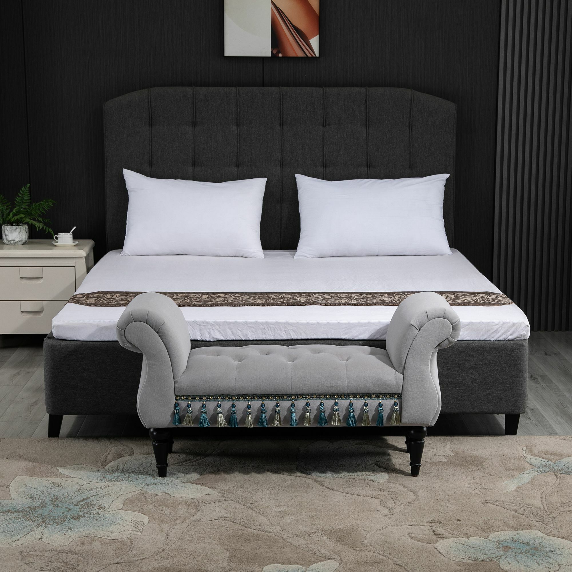 HOMCOM Polsterbank im edlen Design 117 x 40 x 58 cm (BxTxH)