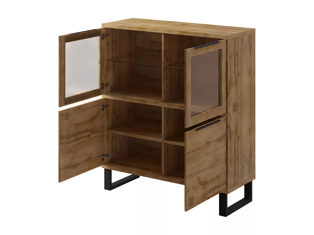 Vaisselier 4 portes Eden Bois et Metal