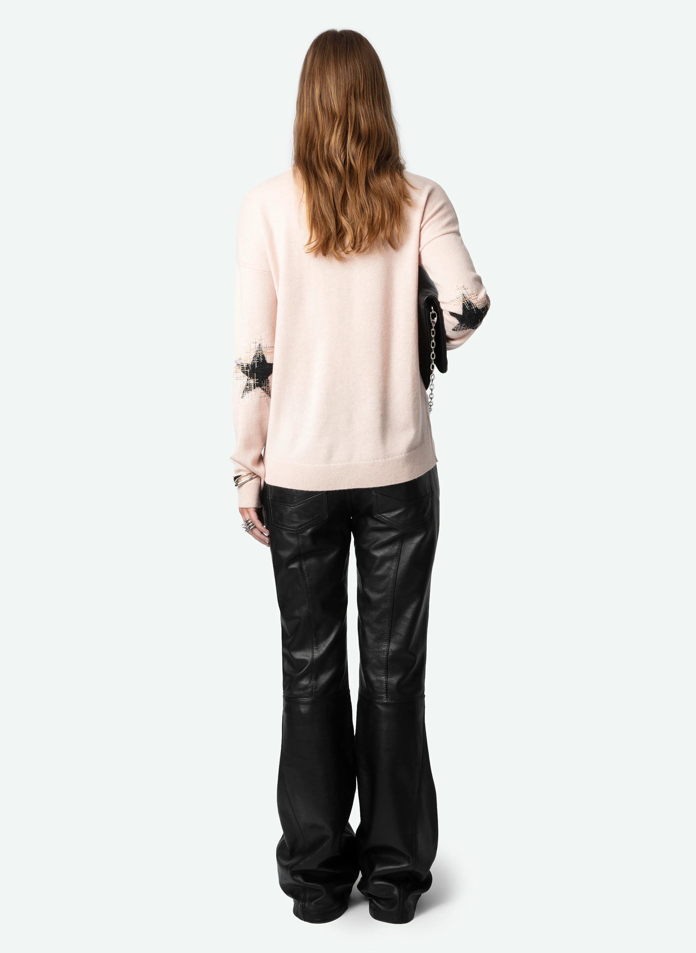 CICI - Pull brodé en cachemire | Rose