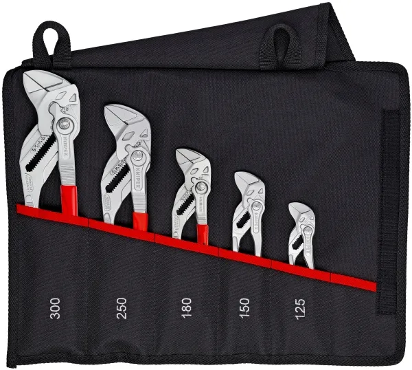 KNIPEX - Tunge og rilletangssæt - 5 stykker - i værktøjsrulle
