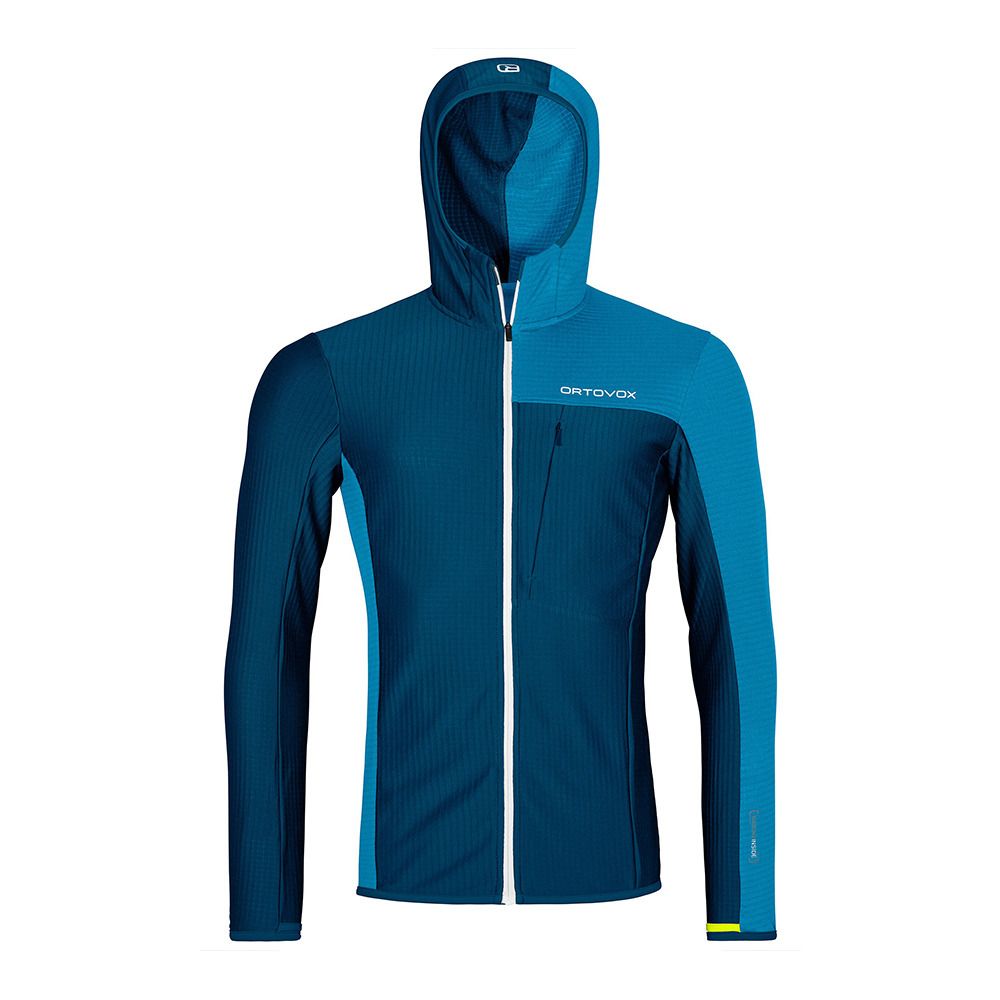 Ortovox FLEECE LIGHT GRID - Polaire Homme petrol blue