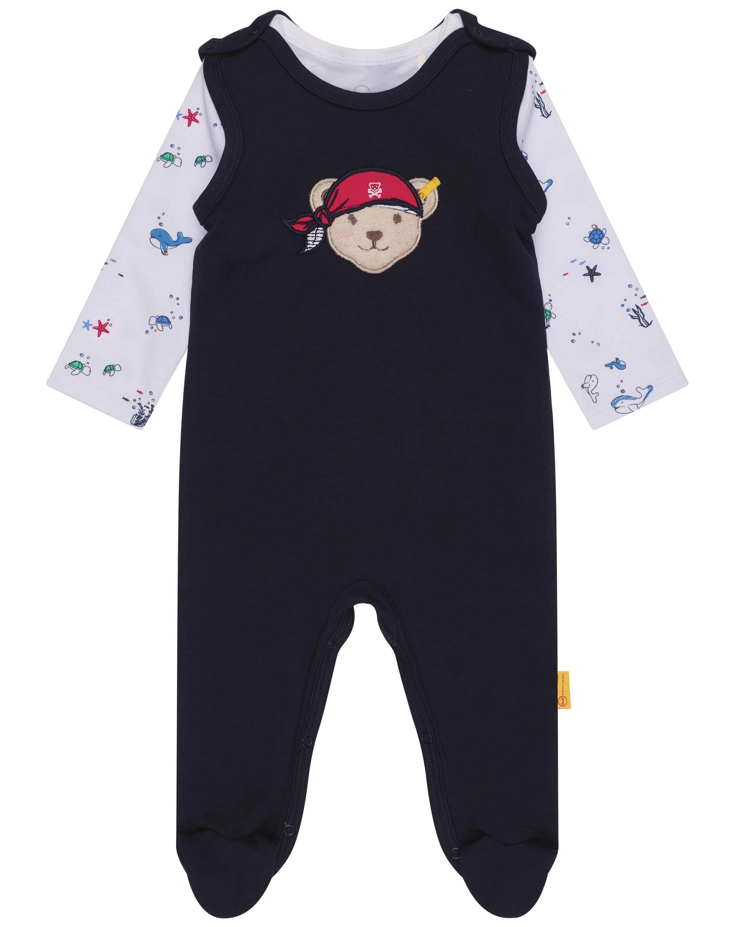 Strampler TIMM mit Langarmshirt in steiff navy
