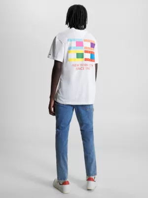 Camiseta Relaxed Fit com Logo nas Costas