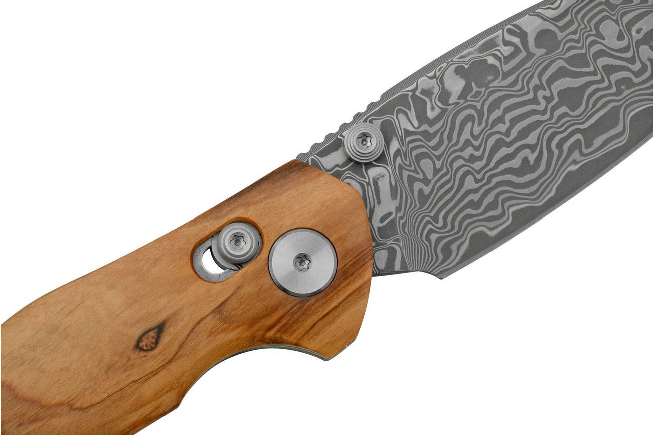 Bestechman Ronan BMK02M Olive Wood, Damascus, zakmes
