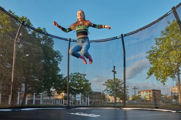 Salta 554, Trampolin, Rund, 150 kg, 5 År, Safety net, Sort