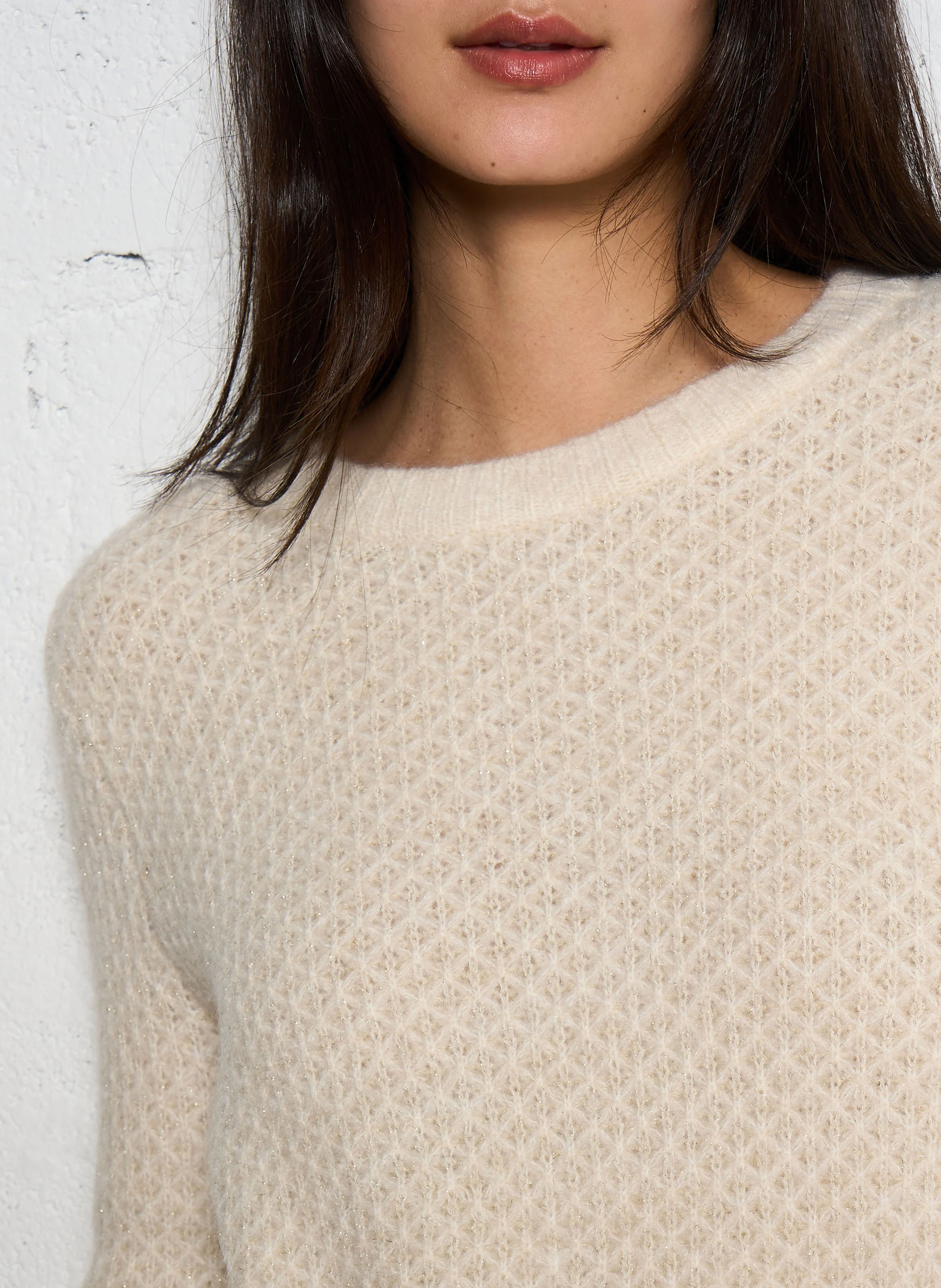 MPAUL - Pull col rond manches longues | Beige