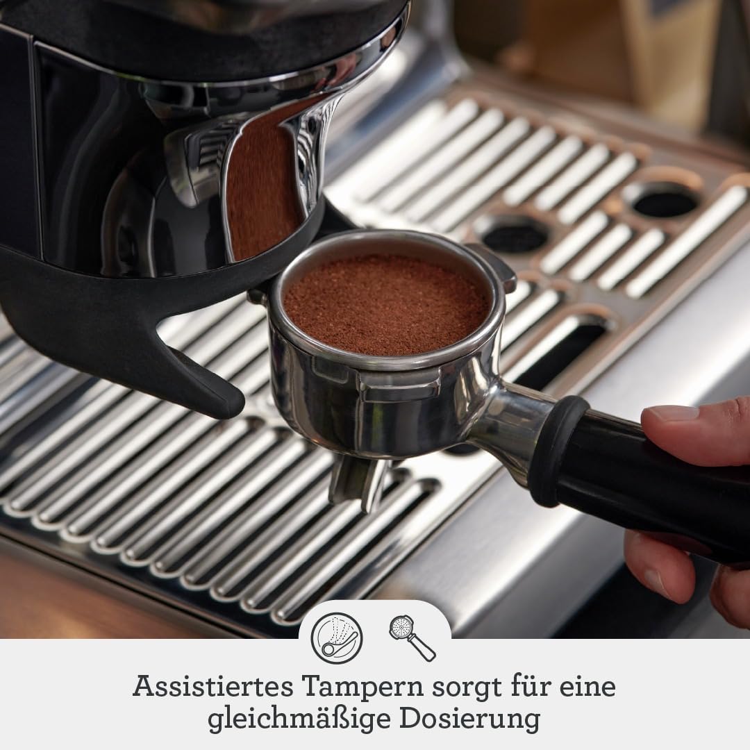 Sage - The Barista Express Impress - Kaffeemaschine mit manuellem Milchaufschäumer & integriertem Mahlwerk - Intelligente Dosierung, 25 Mahlgradeinstellungen - Zwetschgenblau