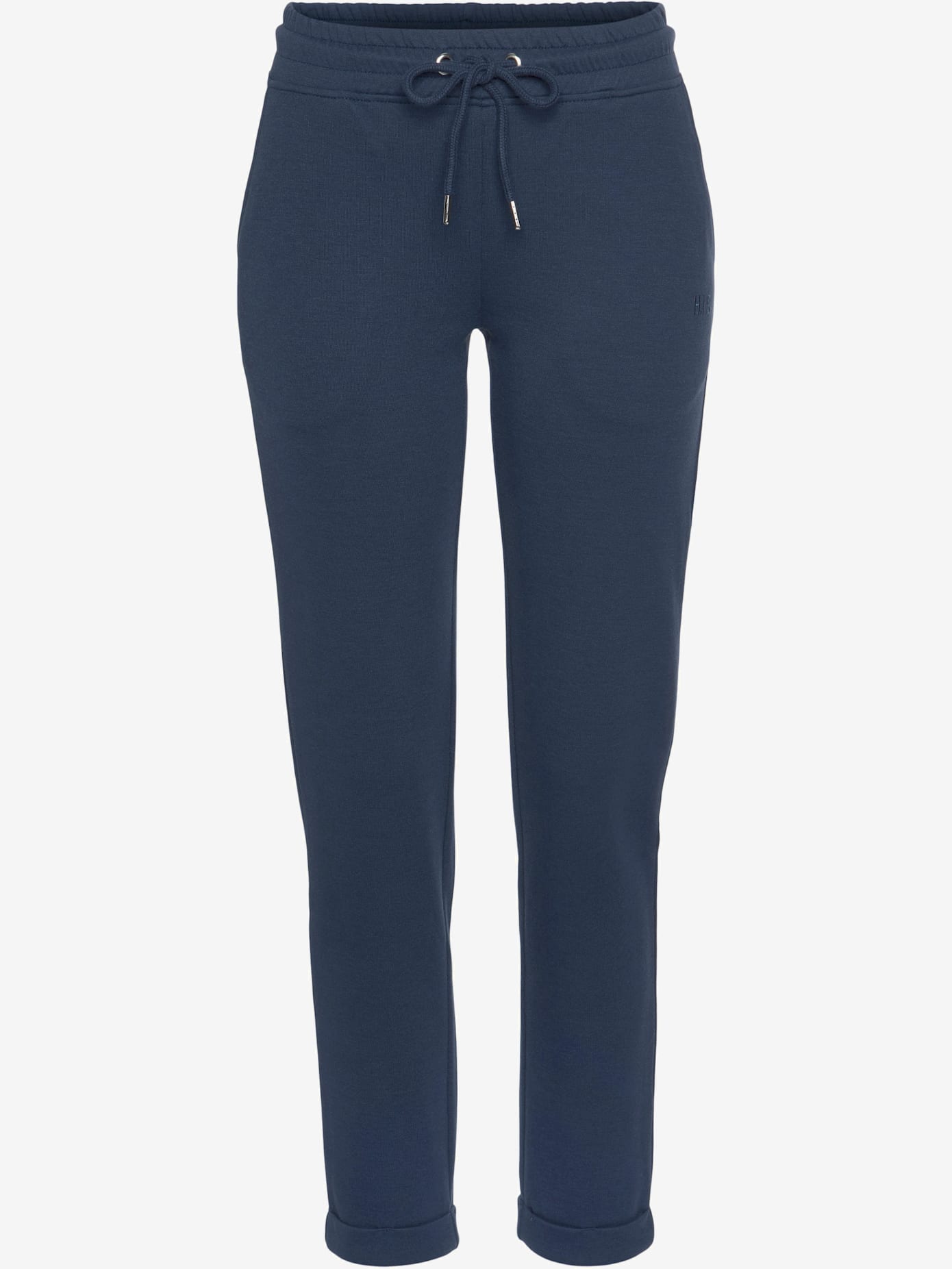 Pantalon basique avec petit logo brodé