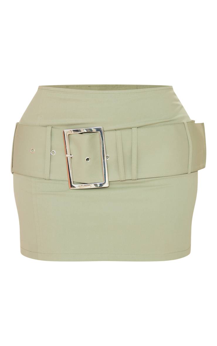 Jupe Micro Mini Ceinturée En Tissu Tissé Shape