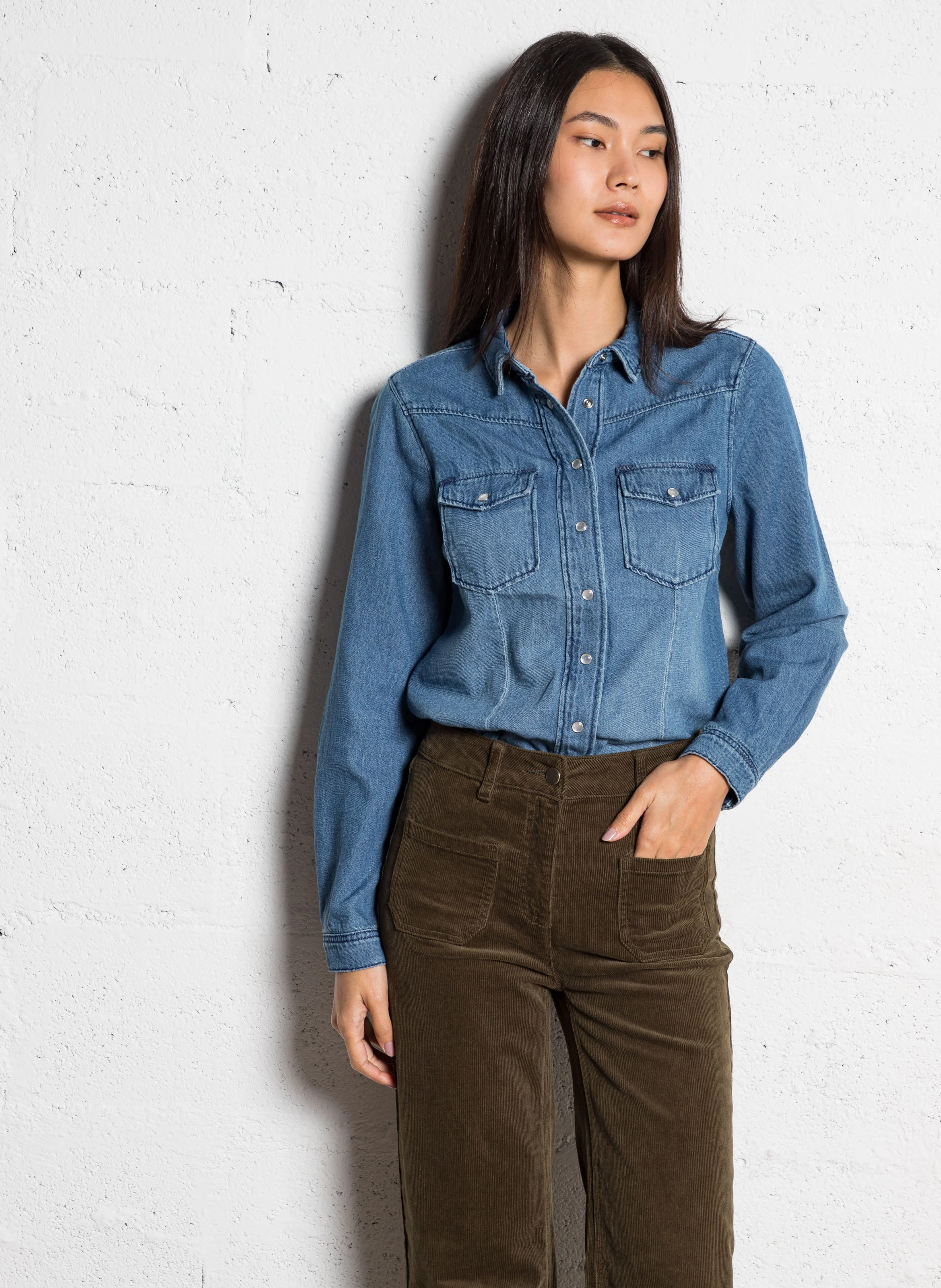 BLOUM - Chemise denim en coton | Bleu