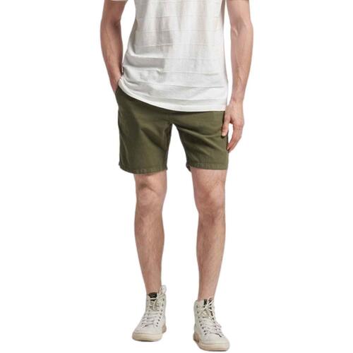 Superdry - VINTAGE OVERDYED SHORT Verde
